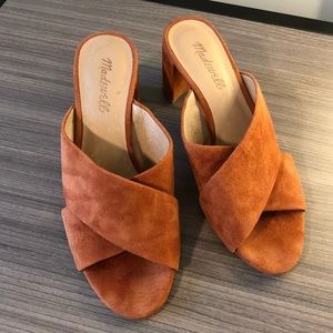 Madewell Greer Mule Sandal in Warm Nutmeg size 7